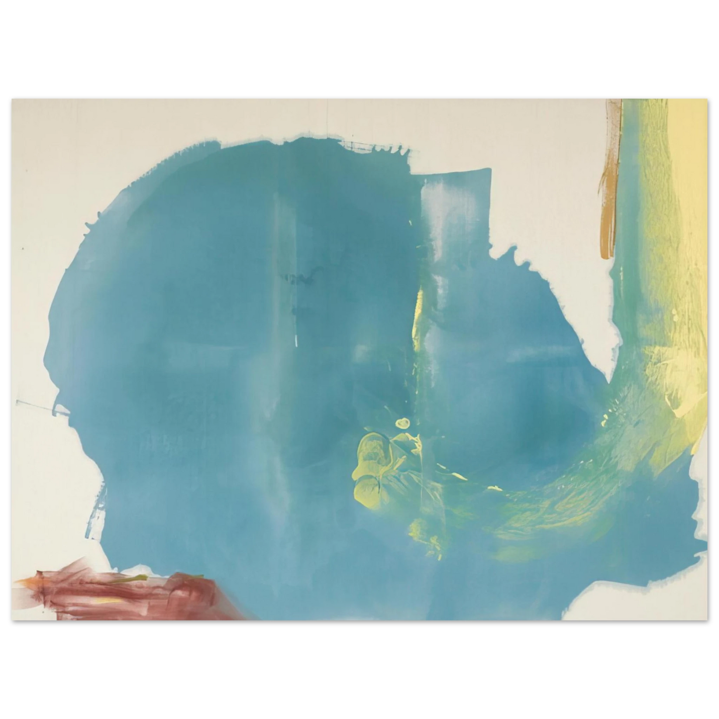 Helen Frankenthaler - Where Necessary - 1977 Wall art - 15x20 cm / 6x8 inches - Premium Wooden Framed Poster With Fine Art Paper-canvas - Wood frame