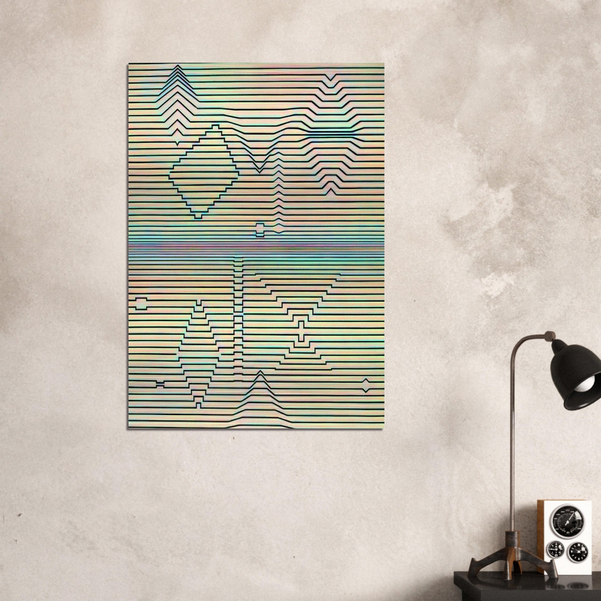 Birth - Victor Vasarely Brushed Aluminum Print - 70x100 cm / 28x40 inches | Victor Vasarely Aluminum Print | Victor Vasarely Prints