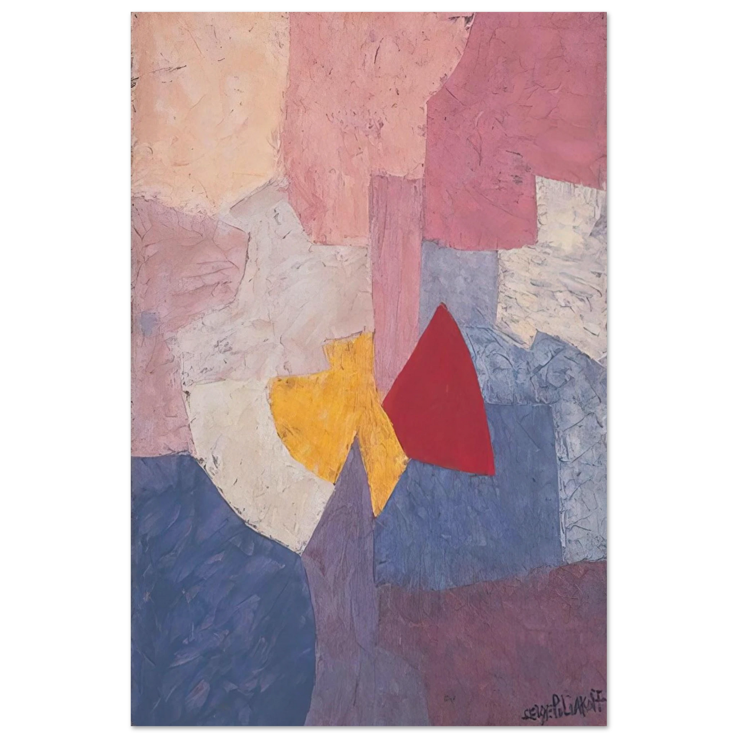 Composition - 1960 - Serge Poliakoff Art Prints - 100x150 cm / 40x60″ inches | Serge Poliakoff Poster | Serge Poliakoff Prints