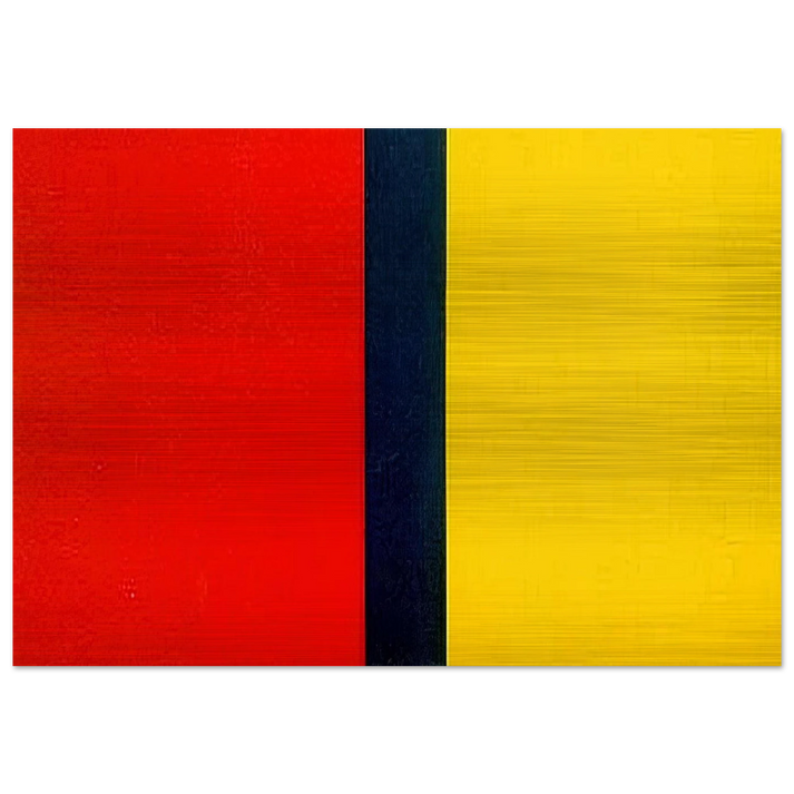 Who's Afraid of Red, Yellow, and Blue IV - Barnett Newman Brushed Aluminum Print - 70x100 cm / 28x40 inches | Barnett Newman Aluminum Print | Barnett Newman Prints
