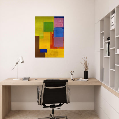 Veluti in Speculum - Hans Hofmann Brushed Aluminum Print - 70x100 cm / 28x40 inches | Hans Hofmann Aluminum Print | Hans Hofmann Prints