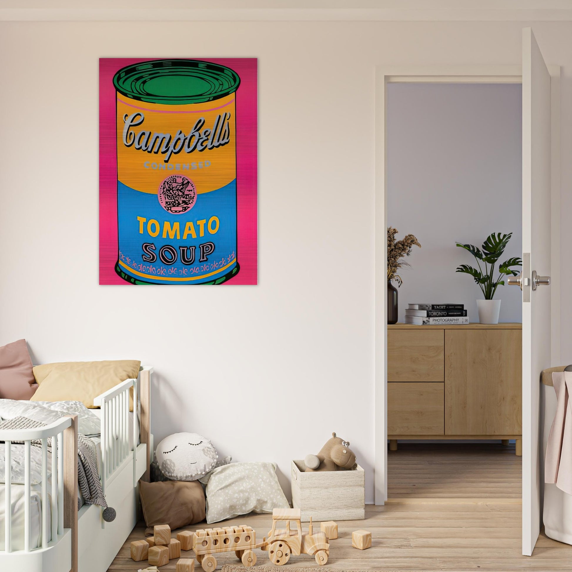 Campbell's Soup Can  - Andy Warhol Brushed Aluminum Print - 70x100 cm / 28x40 inches | Andy Warhol Aluminum Print | Andy Warhol Prints
