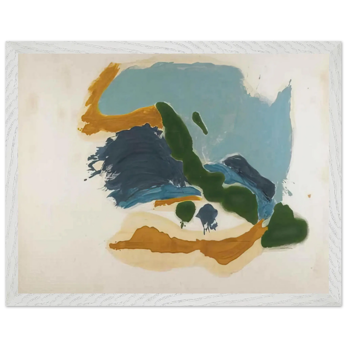 Helen Frankenthaler - Tuscany - 1963 Wall art - A2 (42 x 59.4  cm) - Premium Wooden Framed Poster With Fine Art Paper - White frame