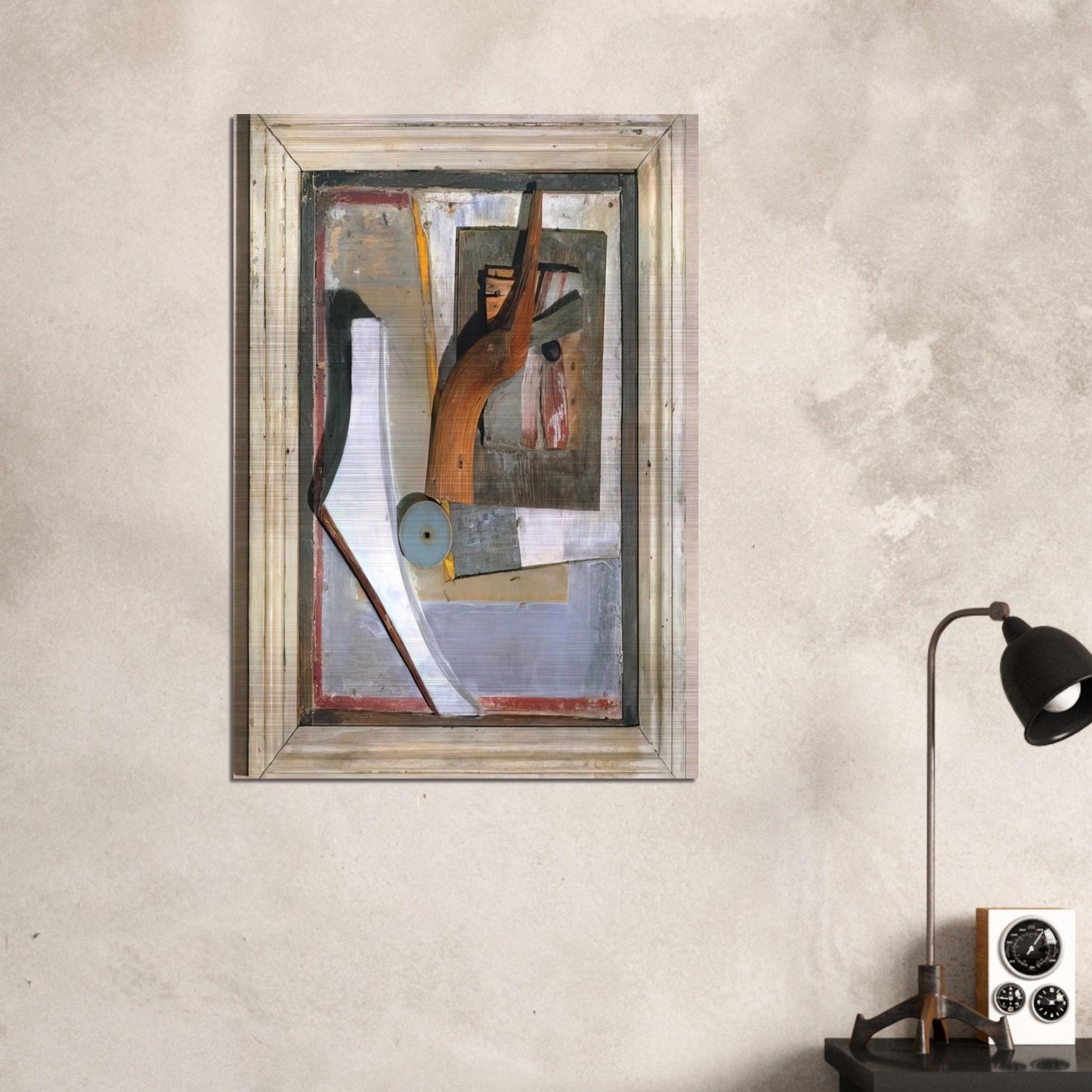 RELIEF IN RELIEF 1945 - Kurt Schwitters Brushed Aluminum Print - 70x100 cm / 28x40 inches | Kurt Schwitters Aluminum Print | Kurt Schwitters Prints