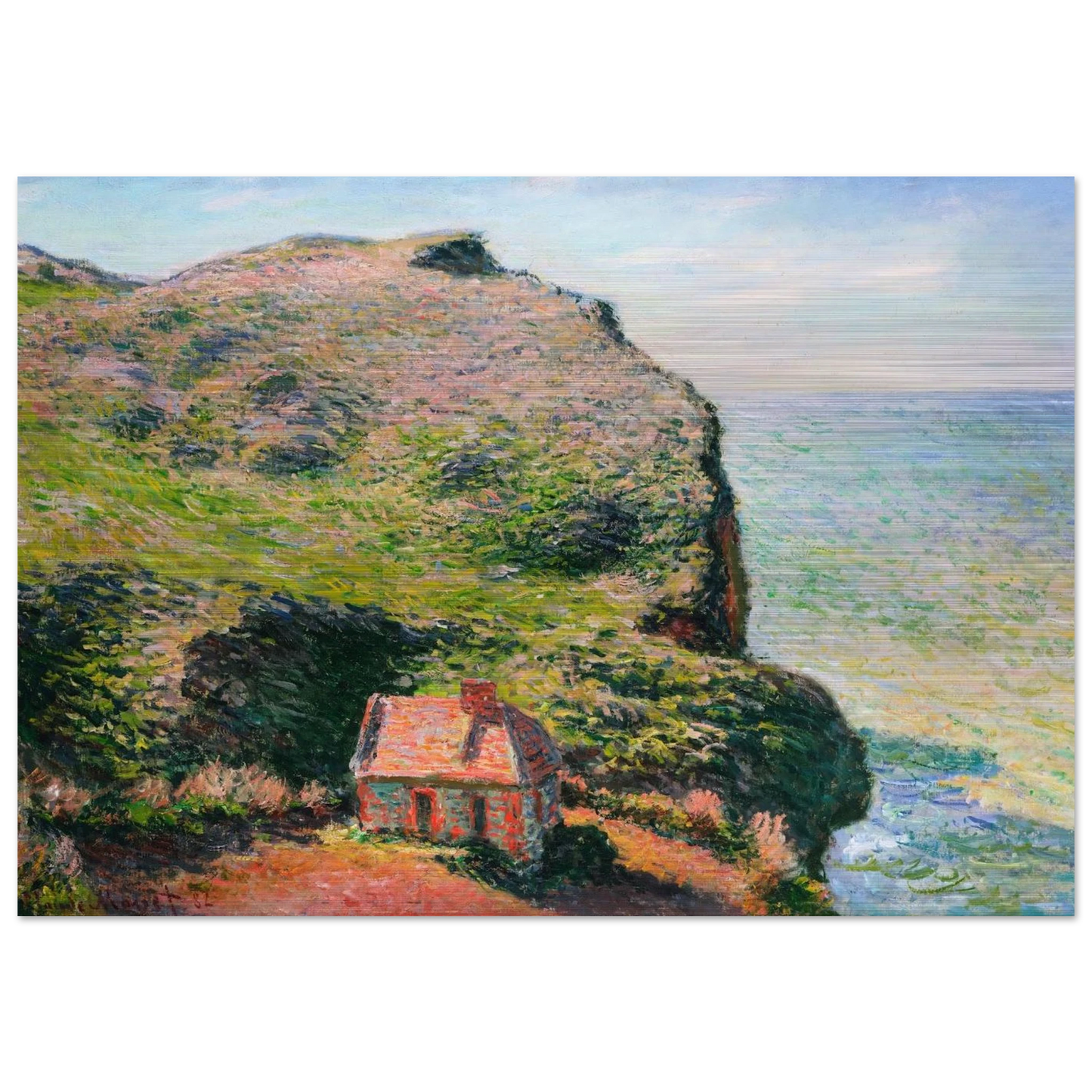 The Custom`s House - claude monet Brushed Aluminum Print - 70x100 cm / 28x40 inches | claude monet Aluminum Print | claude monet Prints