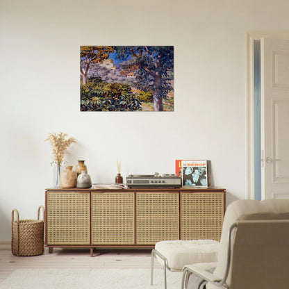 NOON LANDSCAPE - Theo van Rysselberghe Brushed Aluminum Print - 70x100 cm / 28x40 inches | Theo van Rysselberghe Aluminum Print | Theo van Rysselberghe Prints