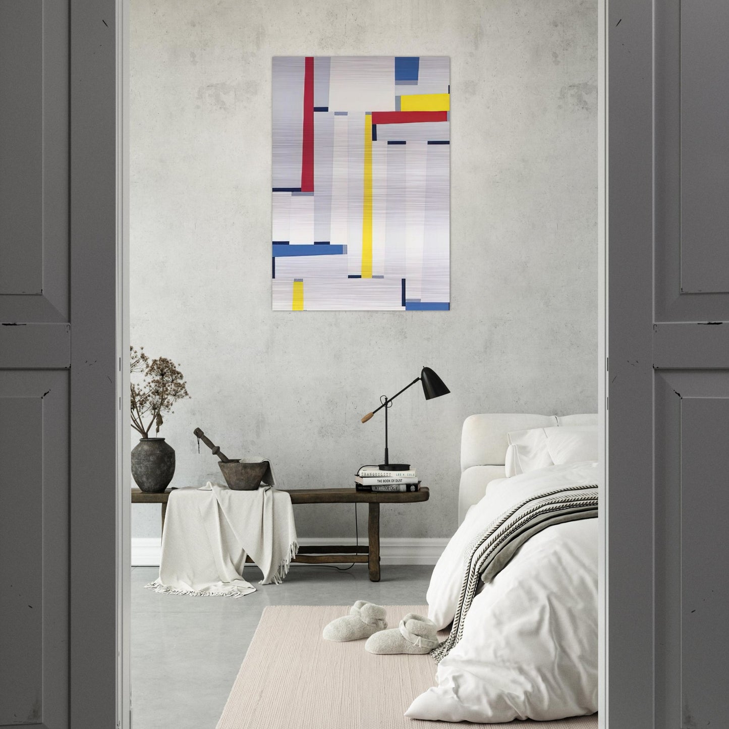 Relational Painting #55 - 1951 - Fritz Glarner Brushed Aluminum Print - 70x100 cm / 28x40 inches | Fritz Glarner Aluminum Print | Fritz Glarner Prints