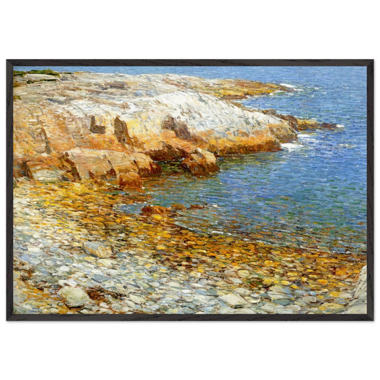 Wall artIsles of Shoals Broad Cove - Childe Hassam 70x100 cm / 28x40 inches Framed Art Print – Black Wooden Frame