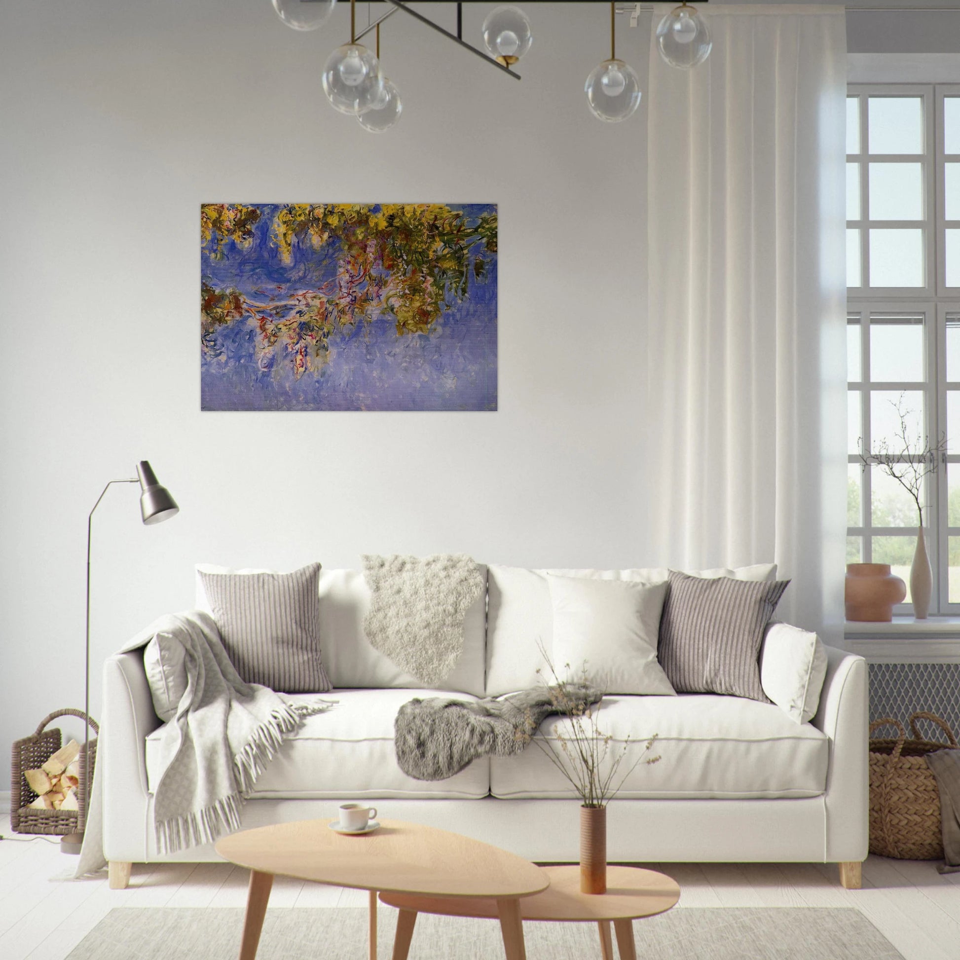 Wisteria - claude monet Brushed Aluminum Print - 70x100 cm / 28x40 inches | claude monet Aluminum Print | claude monet Prints