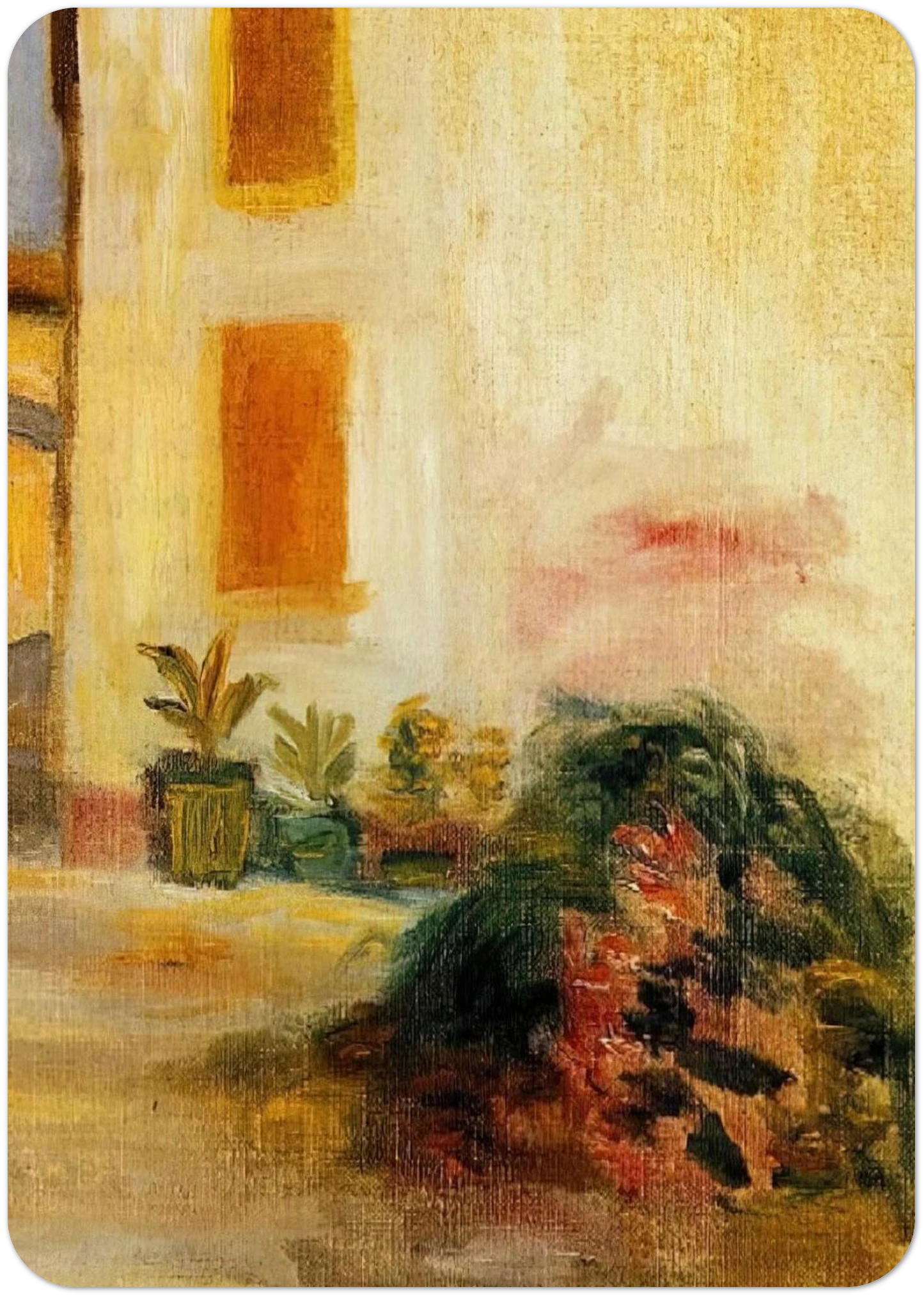 Farm Courtyard By Pierre-Auguste Renoir Pack of 10 Post Cards | Pierre-Auguste Renoir Post Cards | A6 (10.5 x 14.8 cm) - 4.1 x 5.8 inches