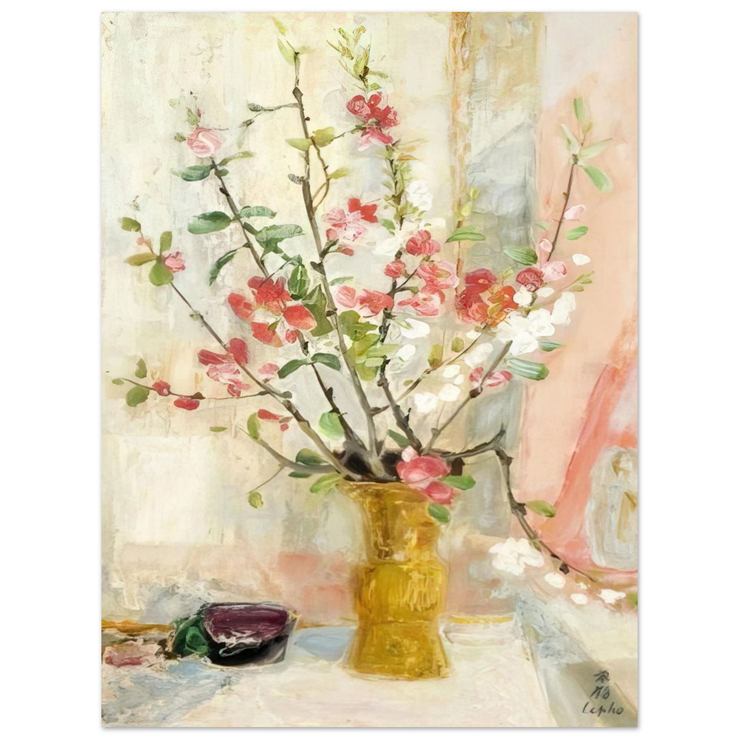 Le Pho - Les Pommeirs Du Japon - Post-Impressionism  75x100 cm / 30x40inches Fine Art Poster