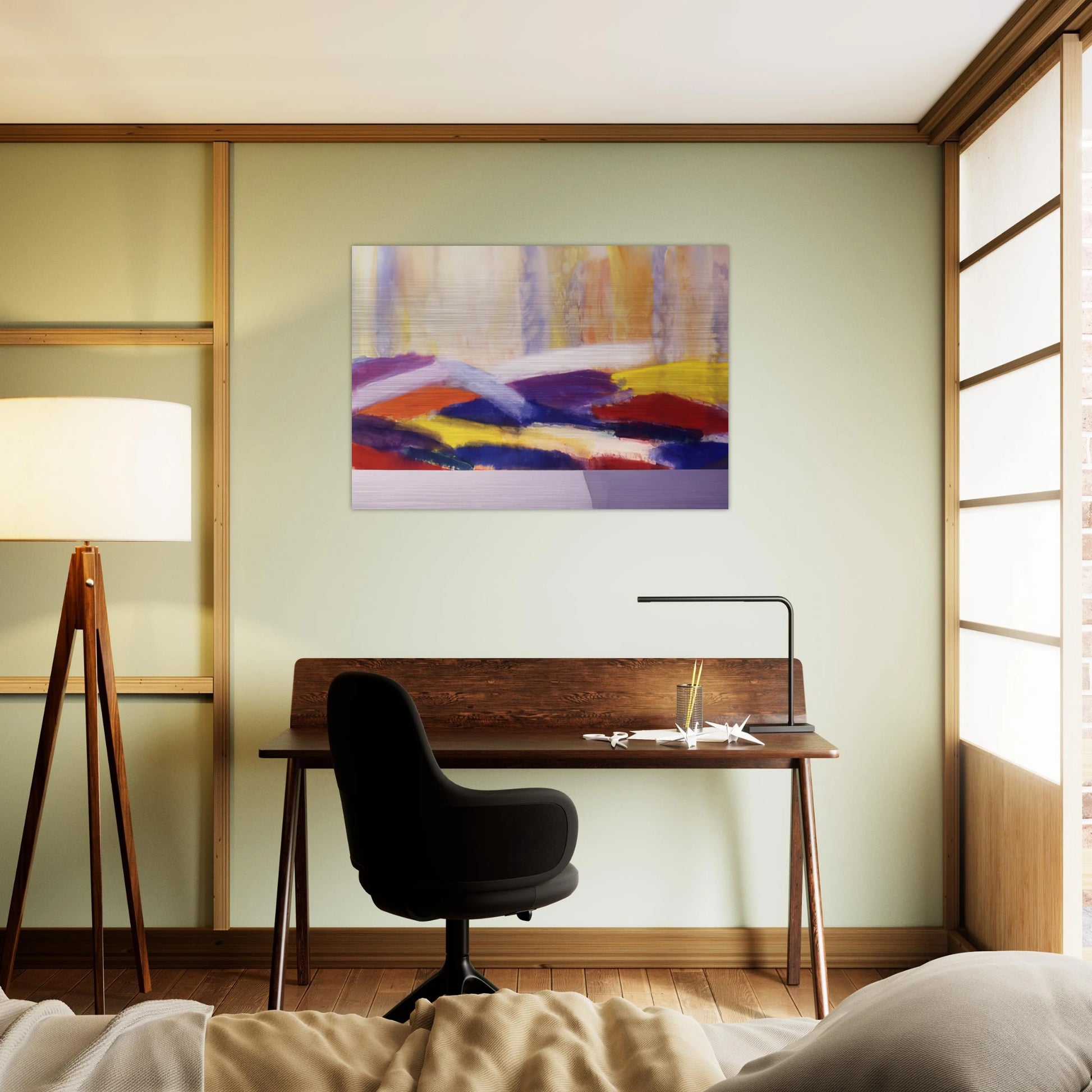 Matisse's Table - 1996 - Ronnie Landfield Brushed Aluminum Print - 70x100 cm / 28x40 inches | Ronnie Landfield Aluminum Print | Ronnie Landfield Prints
