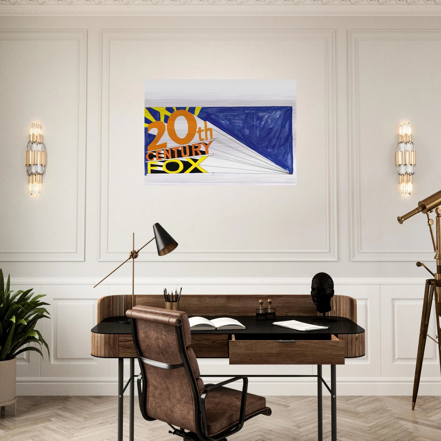TRADEMARK 5 1962 - Edward Ruscha Brushed Aluminum Print - 70x100 cm / 28x40 inches | Edward Ruscha Aluminum Print | Edward Ruscha Prints