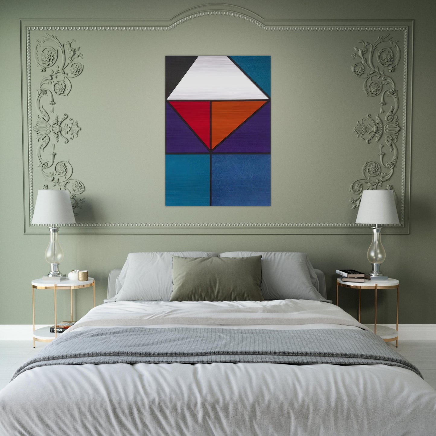 Plakat für Ausstellung Baden-Baden - 1965 - Johannes Itten Brushed Aluminum Print - 70x100 cm / 28x40 inches | Johannes Itten Aluminum Print | Johannes Itten Prints