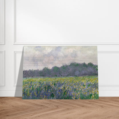 Field of Yellow Irises at Giverny - claude monet Brushed Aluminum Print - 70x100 cm / 28x40 inches | claude monet Aluminum Print | claude monet Prints