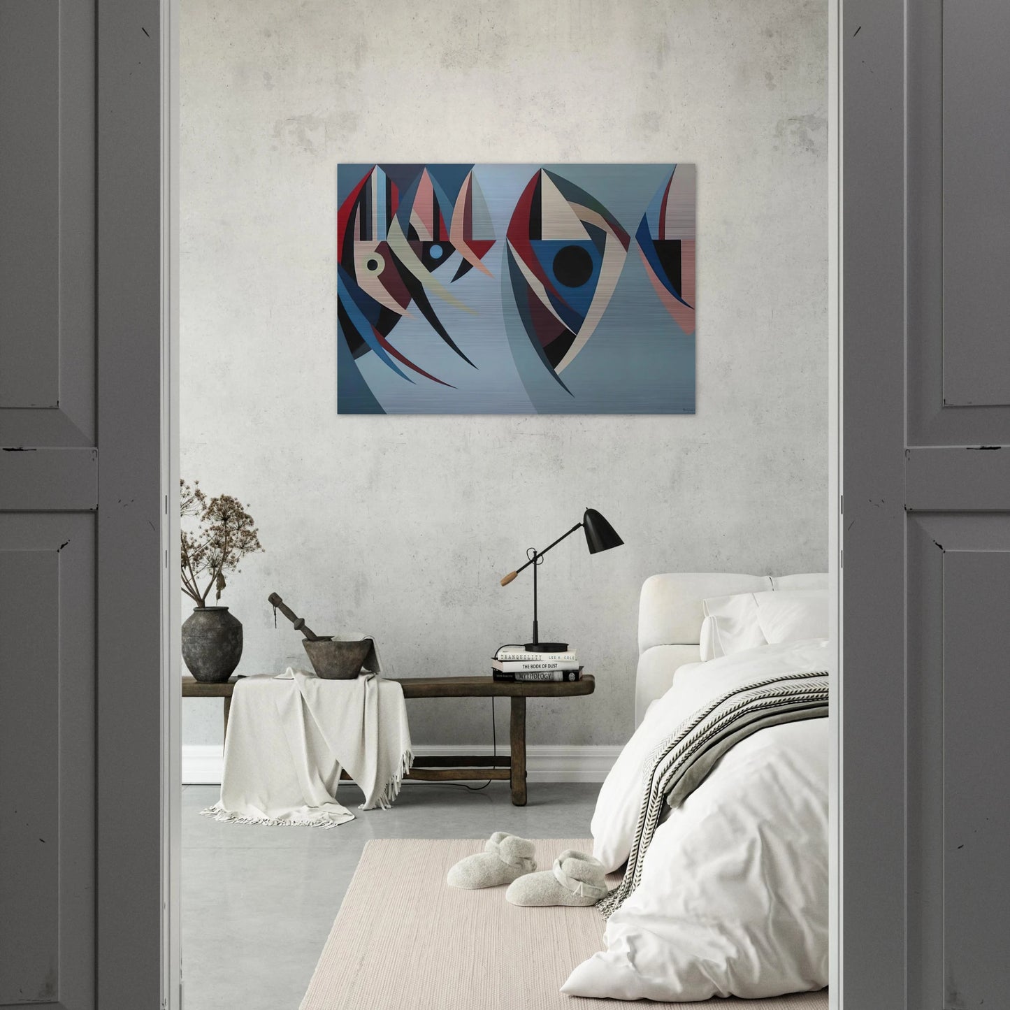 Untitled - 1956 - Karl Benjamin Brushed Aluminum Print - 70x100 cm / 28x40 inches | Karl Benjamin Aluminum Print | Karl Benjamin Prints