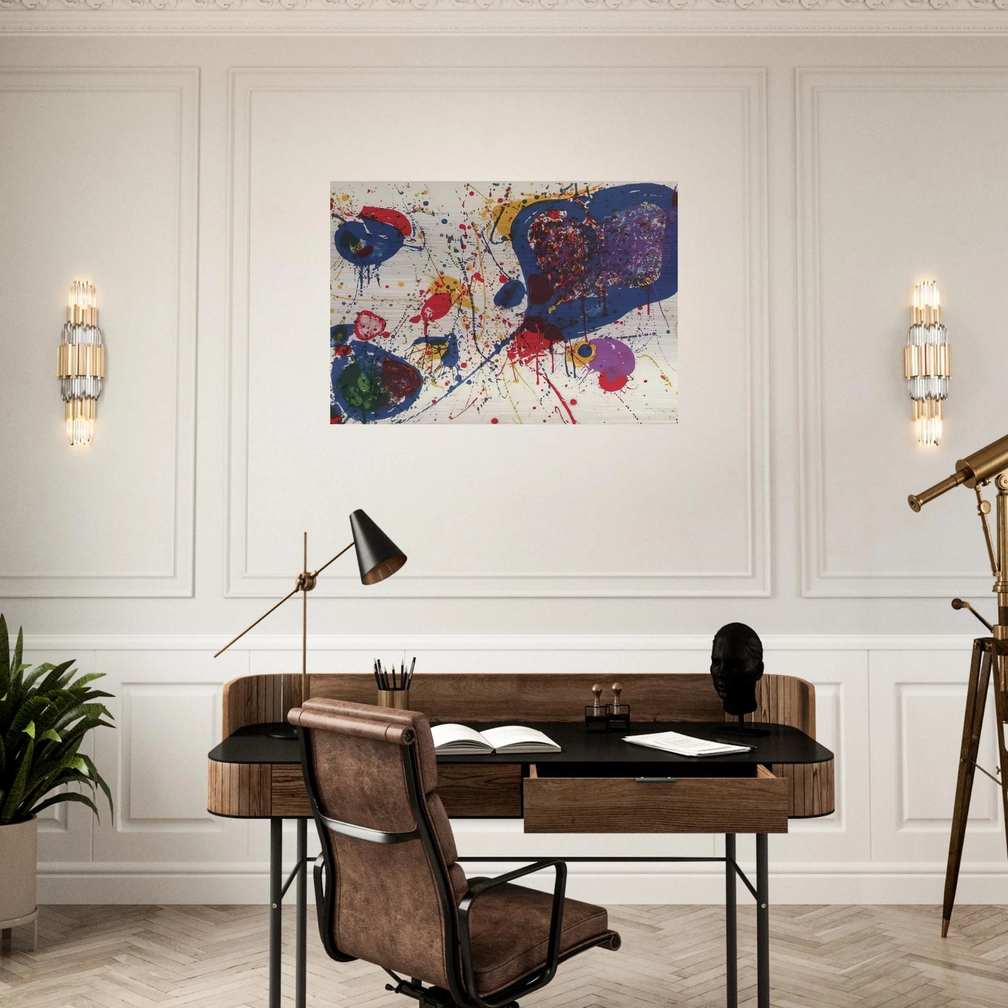 Light Violet  Lembark L20  - Sam Francis Brushed Aluminum Print - 70x100 cm / 28x40 inches | Sam Francis Aluminum Print | Sam Francis Prints