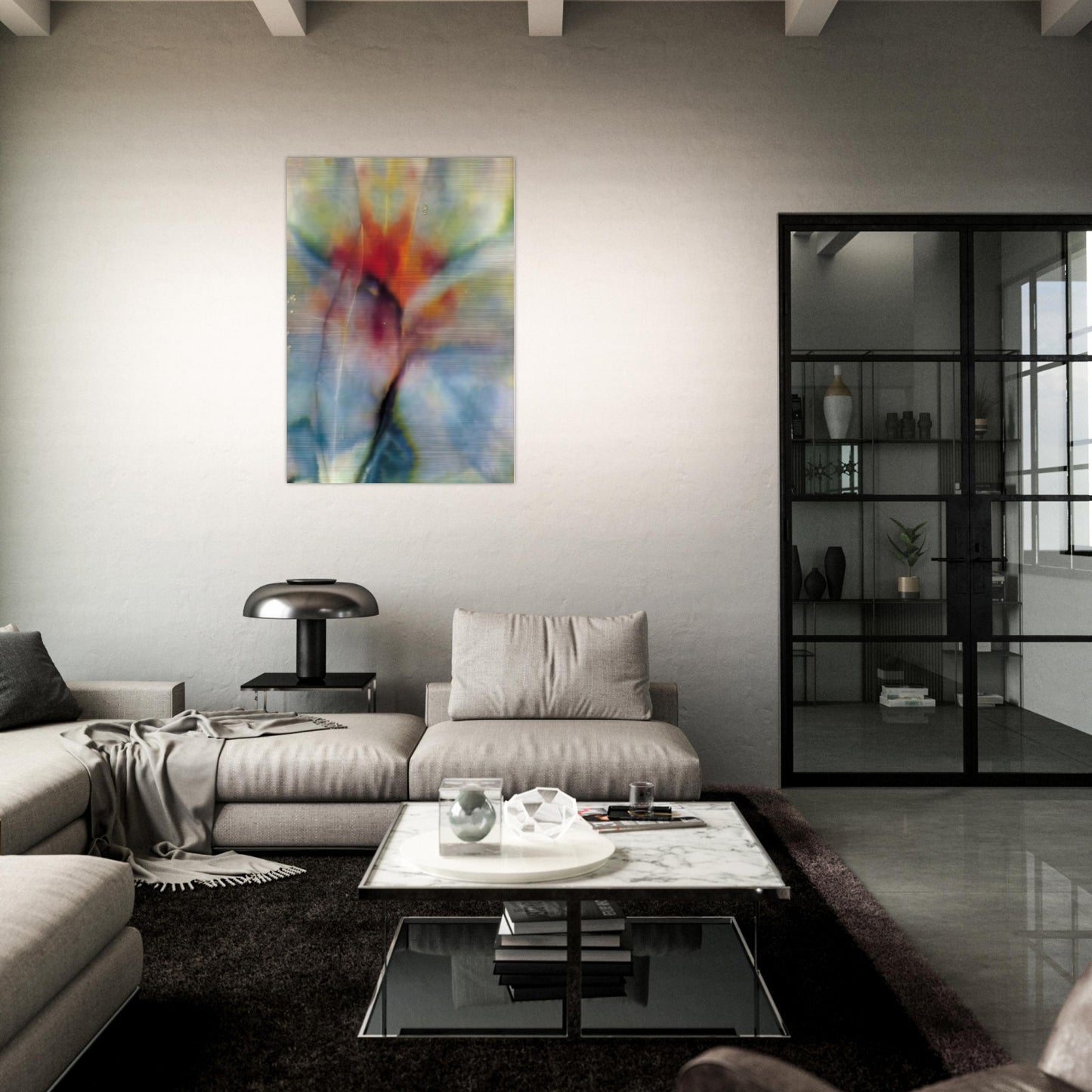 Abstraction - Sam Gilliam Brushed Aluminum Print - 70x100 cm / 28x40 inches | Sam Gilliam Aluminum Print | Sam Gilliam Prints