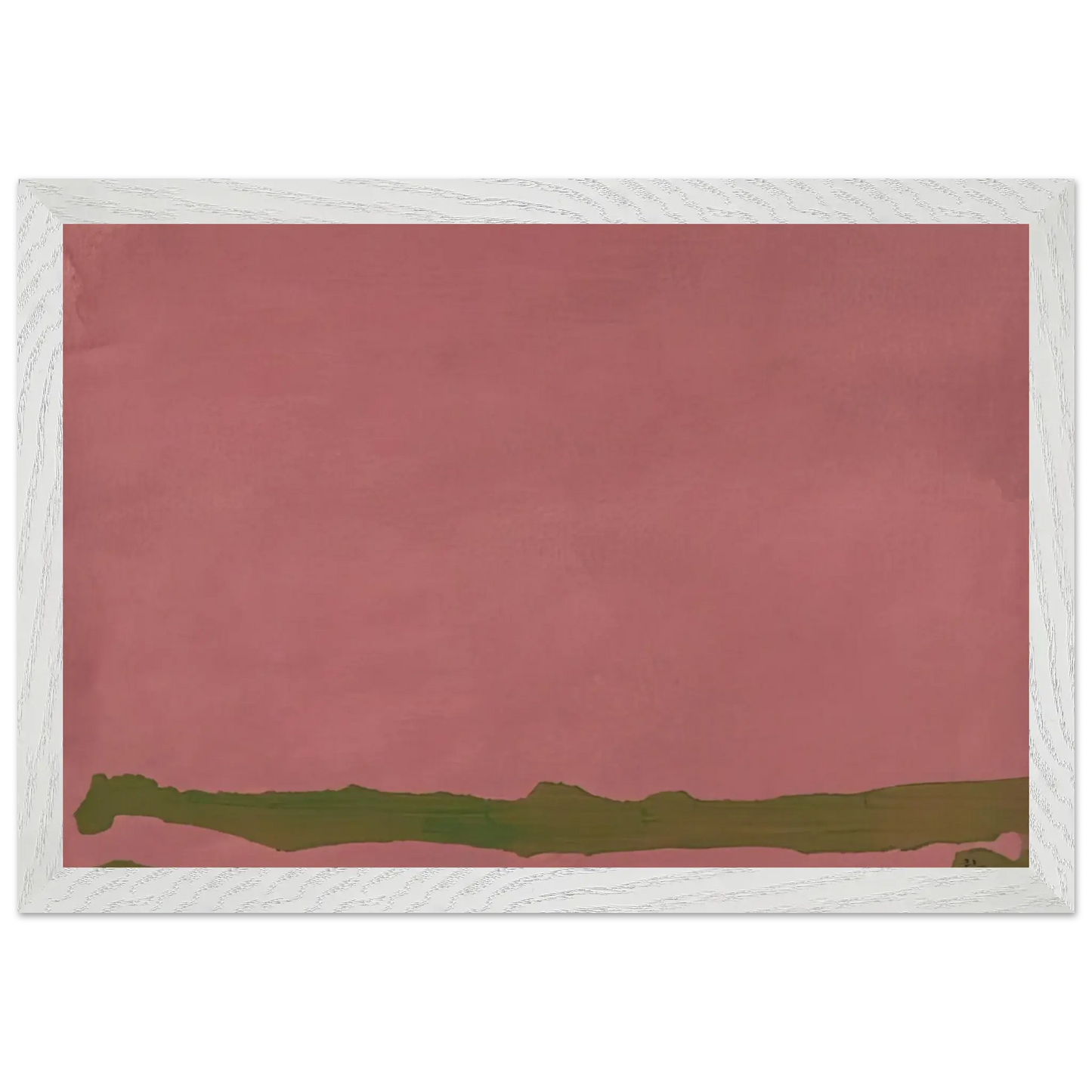 Helen Frankenthaler - Green Likes Mauve - 1970 Wall art - 21x29.7 cm / 8x12" - Premium Wooden Framed Poster With Fine Art Paper - Wood frame