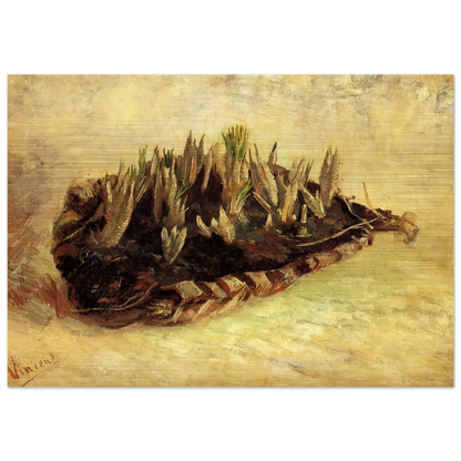 Still Life with a Basket of Crocuses - Vincent van Gogh Brushed Aluminum Print - 70x100 cm / 28x40 inches | Vincent van Gogh Aluminum Print | Vincent van Gogh Prints