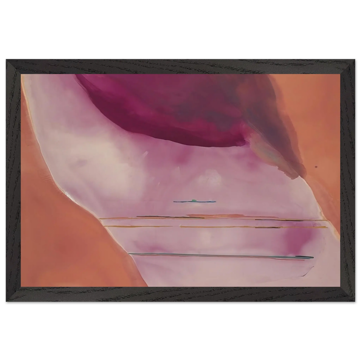 Helen Frankenthaler - Pendulum - 1972 Wall art - 30x30 cm / 12x12 Inches - Premium Wooden Framed Poster With Fine Art Paper - Wood frame