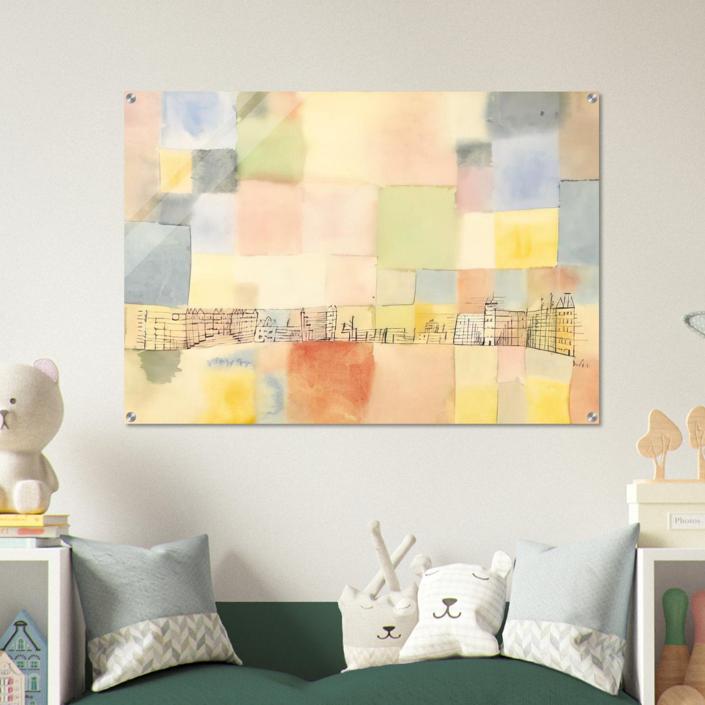 NEUER STADTTEIL IN M 1928 - Paul Klee Acrylic Print - 70x100 cm / 28x40″ inches