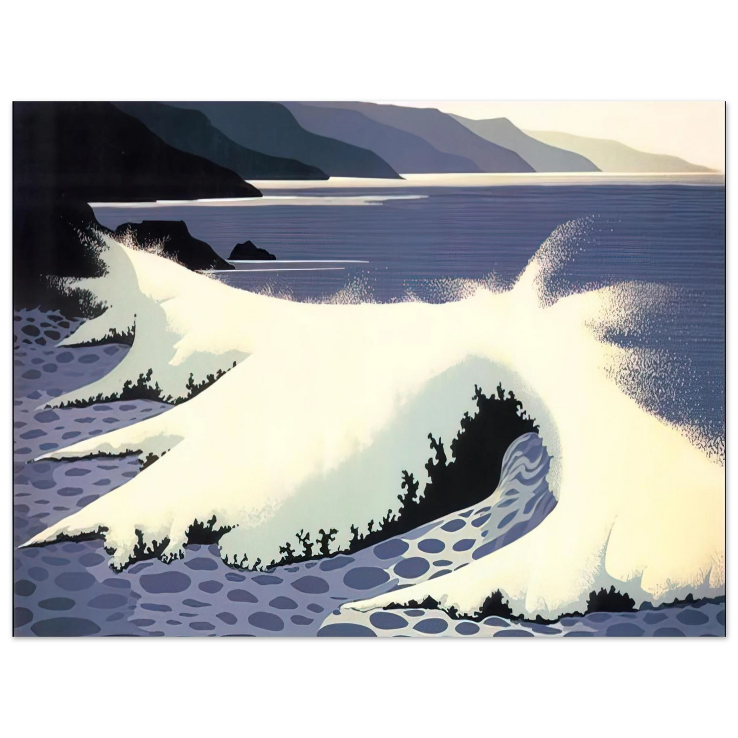 Eyvind Earle - The White Wave  75x100 cm / 30x40inches Fine Art Poster
