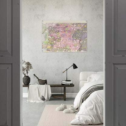 I PART OF SABINE D REGION SOUTHWEST MARE TRANQUILITATIS FROM LITHOGRAPHS BASED ON GEOLOGIC MAPS 1972 - Nancy Graves Acrylic Print - 70x100 cm / 28x40″ inches