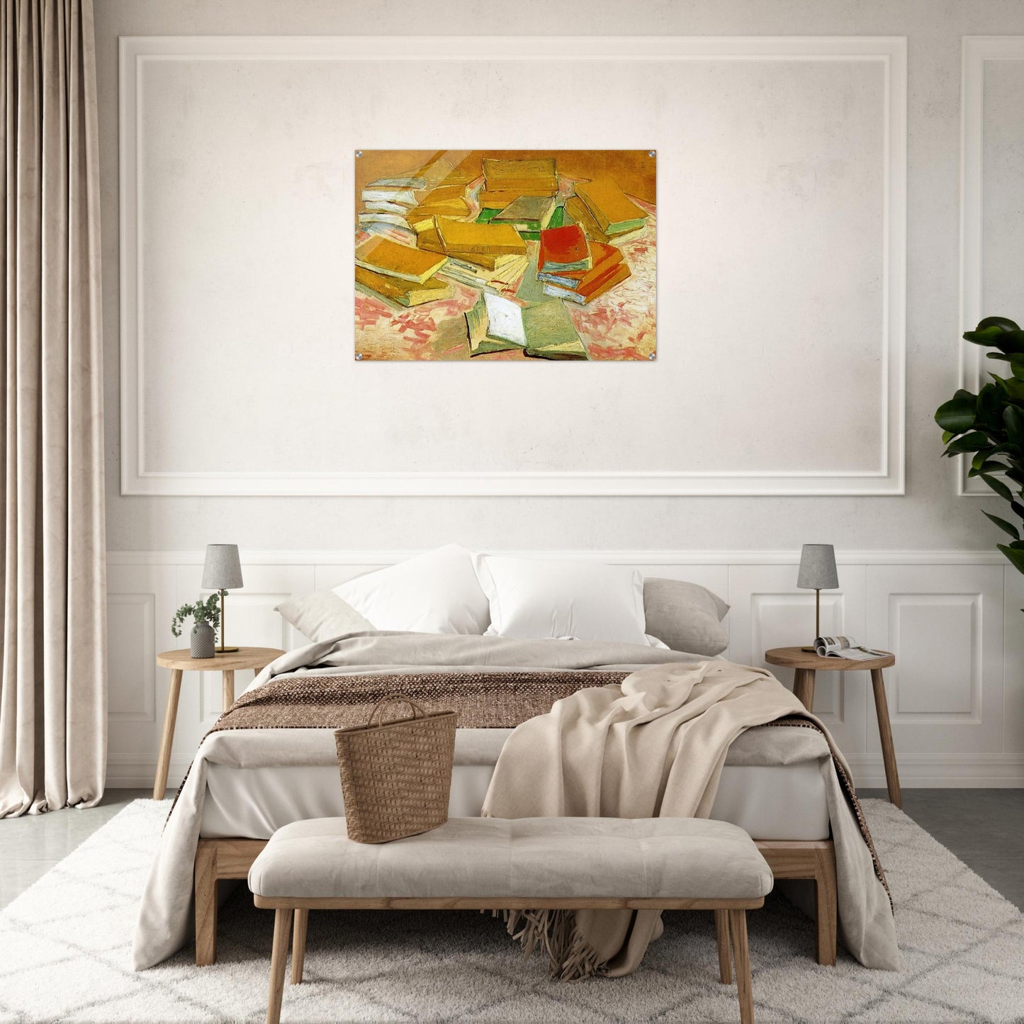 Still Life - French Novels - Vincent van Gogh Acrylic Print - 70x100 cm / 28x40″ inches | Vincent van Gogh Wall Art | Vincent van Gogh Prints