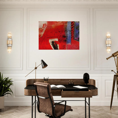 STILL LIFE WITH VIOLIN HOMMAGE TO BACH 1952 - Raoul Dufy Brushed Aluminum Print - 70x100 cm / 28x40 inches | Raoul Dufy Aluminum Print | Raoul Dufy Prints
