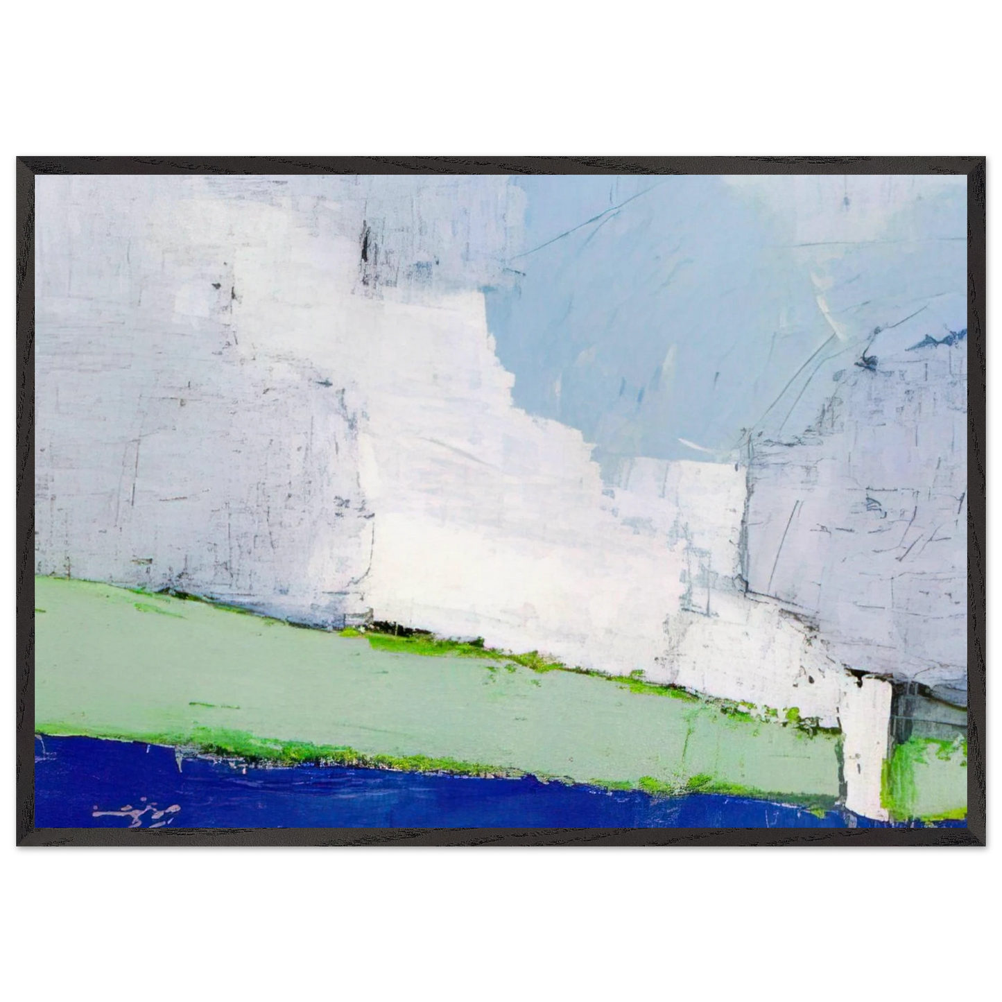 Paysage de Vaucluse No 3 - 1953 - Nicolas de Stael 70x100 cm / 28x40 inches Framed Art Print – Black Wooden Frame