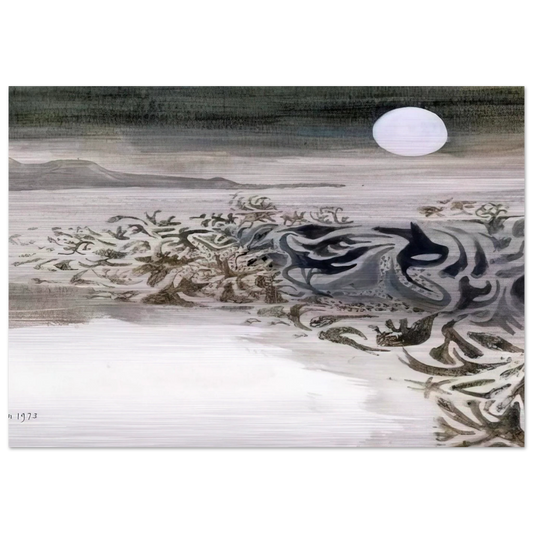 Coastal landscape - 1973 - Mary Fedden Brushed Aluminum Print - 70x100 cm / 28x40 inches | Mary Fedden Aluminum Print | Mary Fedden Prints