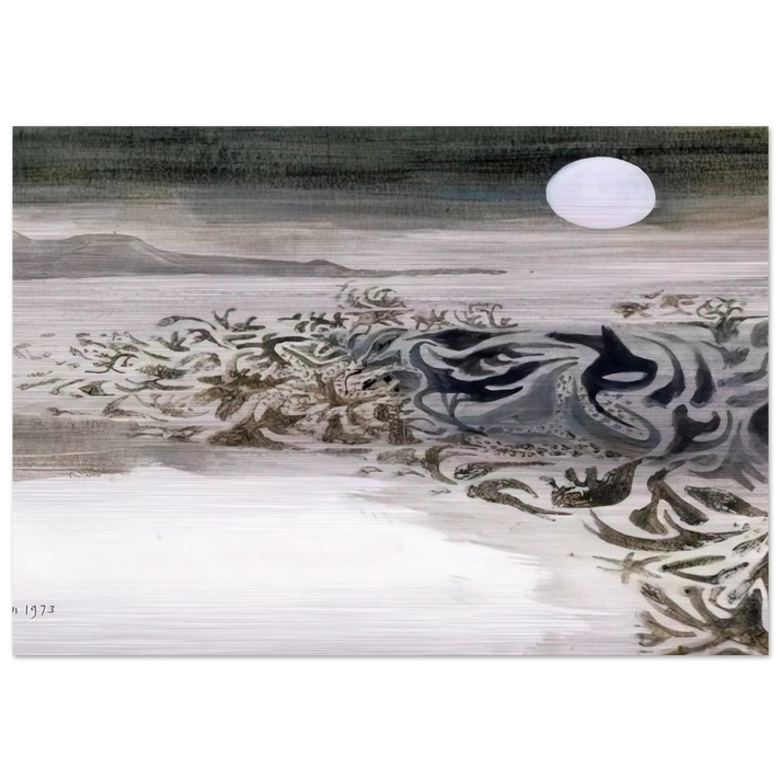 Coastal landscape - 1973 - Mary Fedden Brushed Aluminum Print - 70x100 cm / 28x40 inches | Mary Fedden Aluminum Print | Mary Fedden Prints