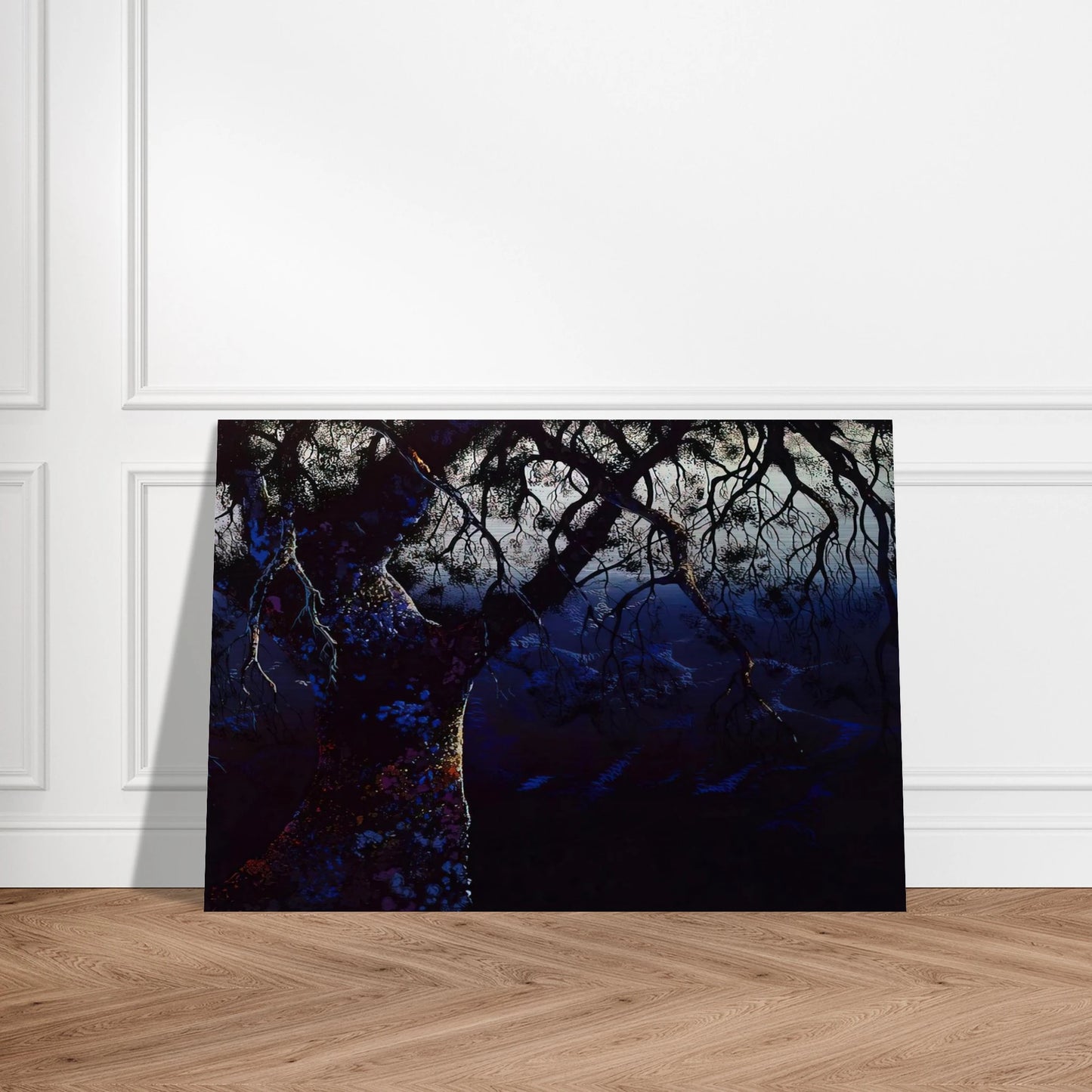 Jewel Tree - Eyvind Earle Brushed Aluminum Print - 70x100 cm / 28x40 inches | Eyvind Earle Aluminum Print | Eyvind Earle Prints