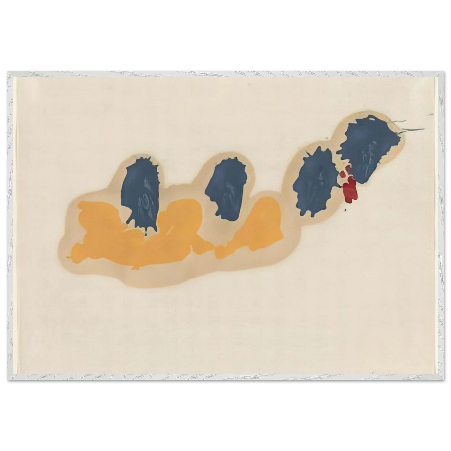 Helen Frankenthaler - April IV - 1960 Wall art - A3 (29.7 x 42  cm) - Premium Wooden Framed Poster With Fine Art Paper-canvas - White frame