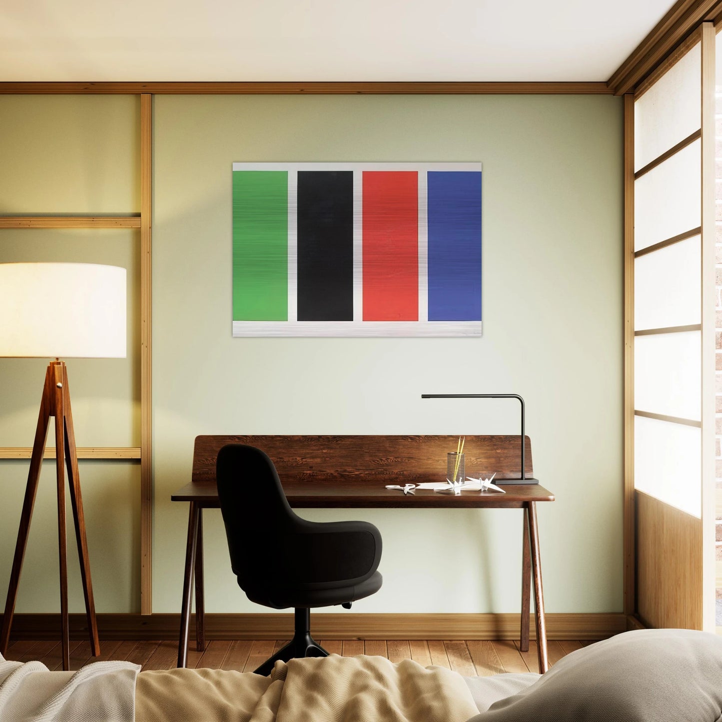 Four Panels - Ellsworth Kelly Brushed Aluminum Print - 70x100 cm / 28x40 inches | Ellsworth Kelly Aluminum Print | Ellsworth Kelly Prints