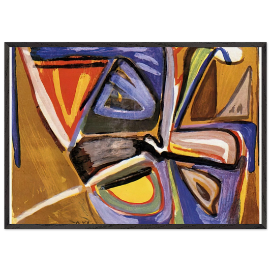 Le bonheur de Matisse - 1981 - Bram van Velde 70x100 cm / 28x40 inches Framed Art Print – Black Wooden Frame