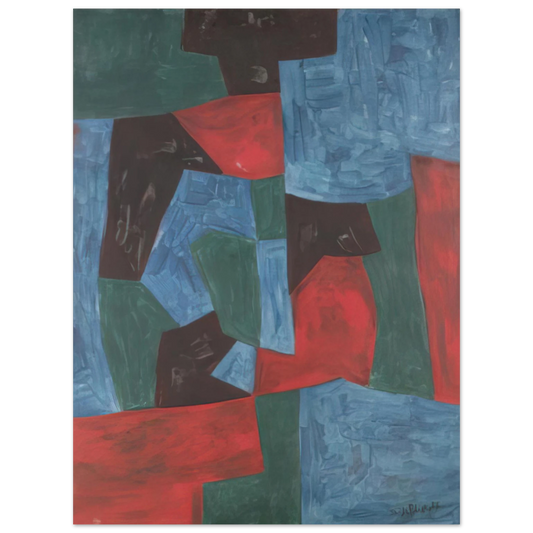 Serge Poliakoff - Composition abstraite - 1958  75x100 cm / 30x40inches Fine Art Poster