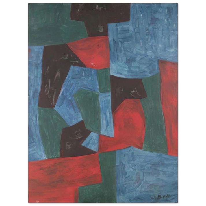 Serge Poliakoff - Composition abstraite - 1958  75x100 cm / 30x40inches Fine Art Poster