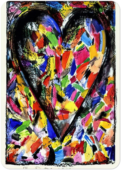 CONFETTI HEART 1985 By Jim Dine Pack of 10 Post Cards | Jim Dine Post Cards | A6 (10.5 x 14.8 cm) - 4.1 x 5.8 inches