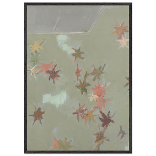 Maple - 1980 - Kenzo Okada 70x100 cm / 28x40 inches Framed Art Print – Black Wooden Frame