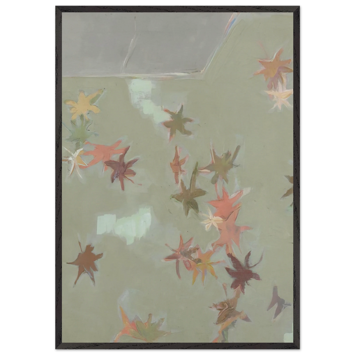 Maple - 1980 - Kenzo Okada 70x100 cm / 28x40 inches Framed Art Print – Black Wooden Frame