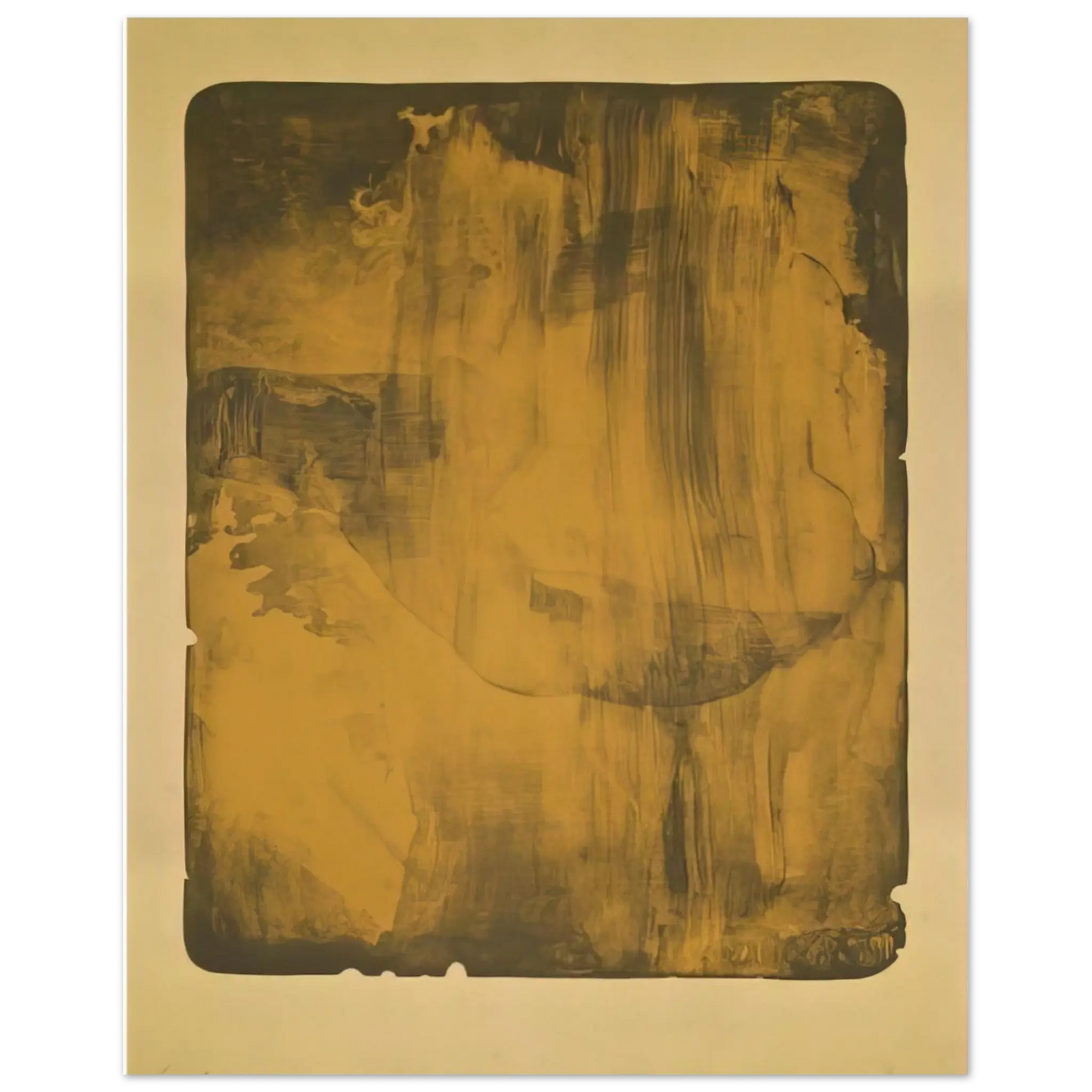 Helen Frankenthaler - Bronze Smoke - 1978 Wall art - 20x25 cm / 8x10 Inches - Premium Wooden Framed Poster With Fine Art Paper - Wood frame