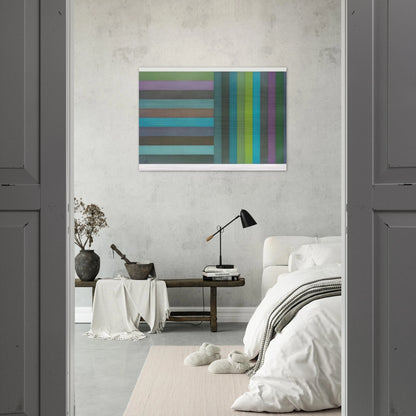 Horizontal Colour Bands and Vertical Colour Bands I - Sol LeWitt Brushed Aluminum Print - 70x100 cm / 28x40 inches | Sol LeWitt Aluminum Print | Sol LeWitt Prints
