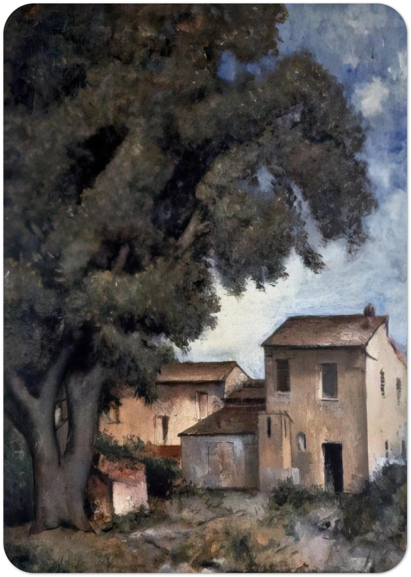 MERIGGIO 1927 By Carlo Carra Pack of 10 Post Cards | Carlo Carra Post Cards | A6 (10.5 x 14.8 cm) - 4.1 x 5.8 inches