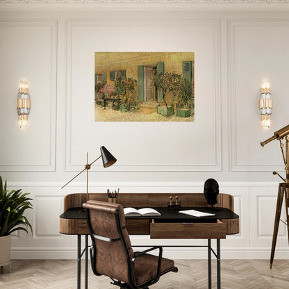 Exterior of a Restaurant at Asnieres - Vincent van Gogh Brushed Aluminum Print - 70x100 cm / 28x40 inches | Vincent van Gogh Aluminum Print | Vincent van Gogh Prints