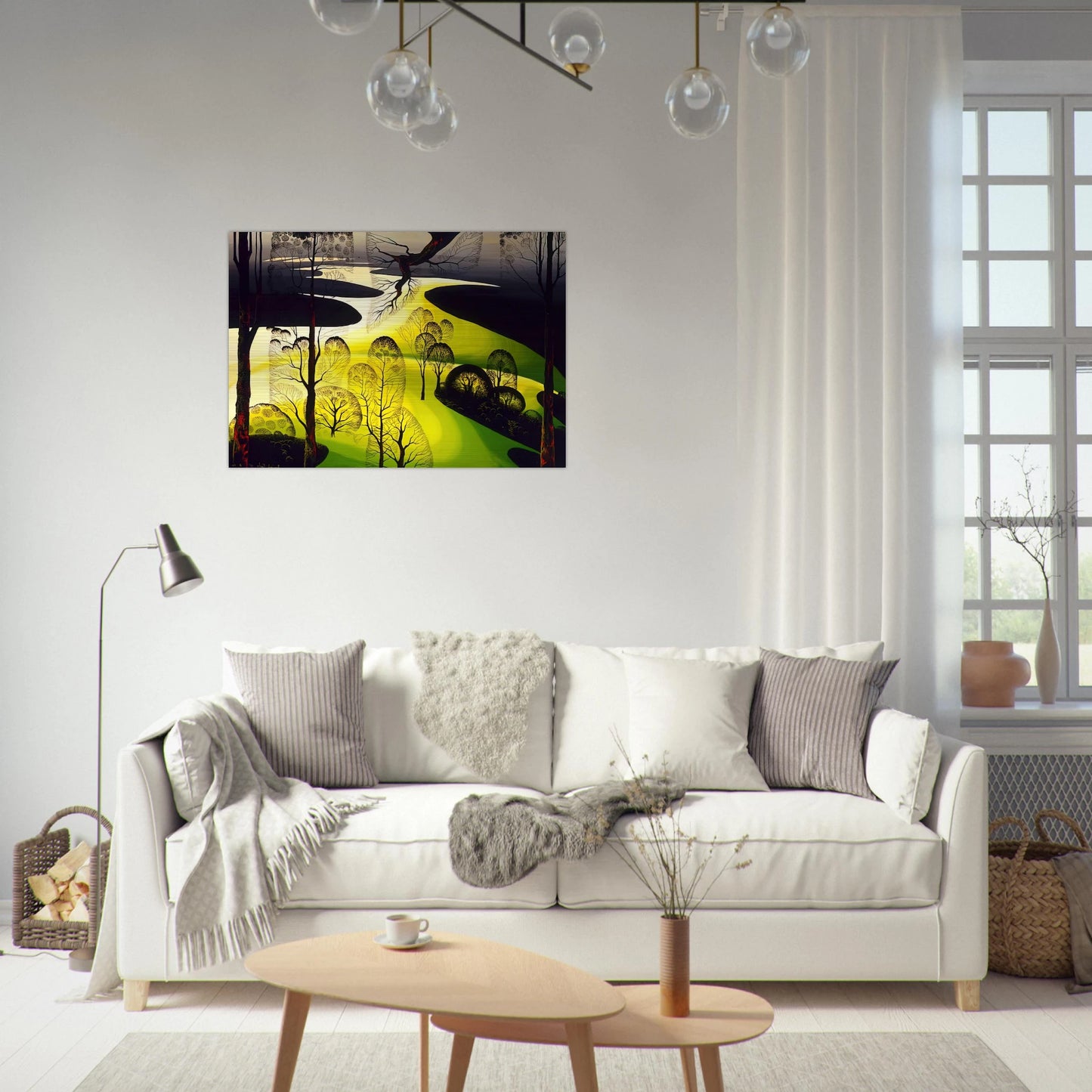 Early Spring - Eyvind Earle Brushed Aluminum Print - 70x100 cm / 28x40 inches | Eyvind Earle Aluminum Print | Eyvind Earle Prints