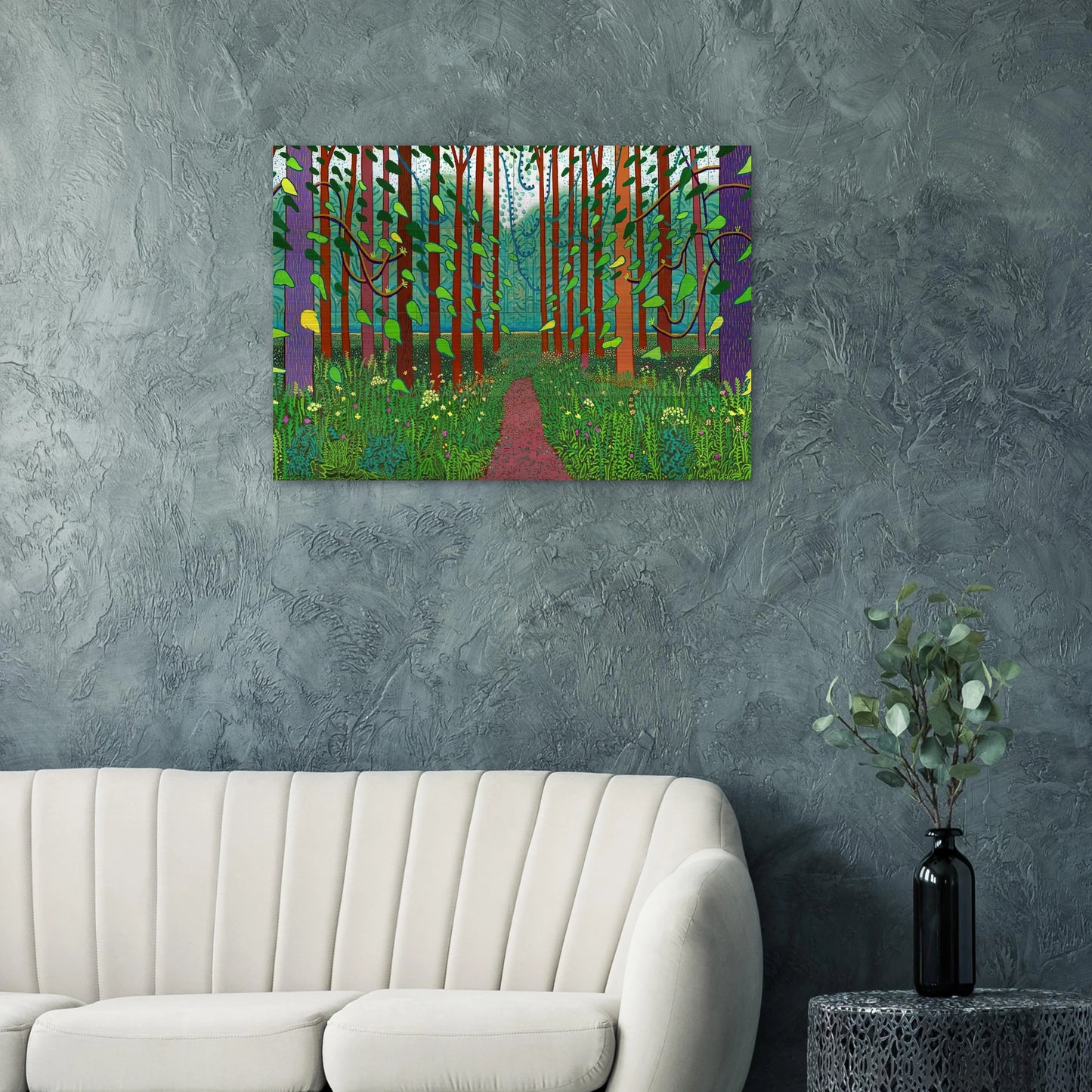 David Hockney - David Hockney Brushed Aluminum Print - 70x100 cm / 28x40 inches | David Hockney Aluminum Print | David Hockney Prints