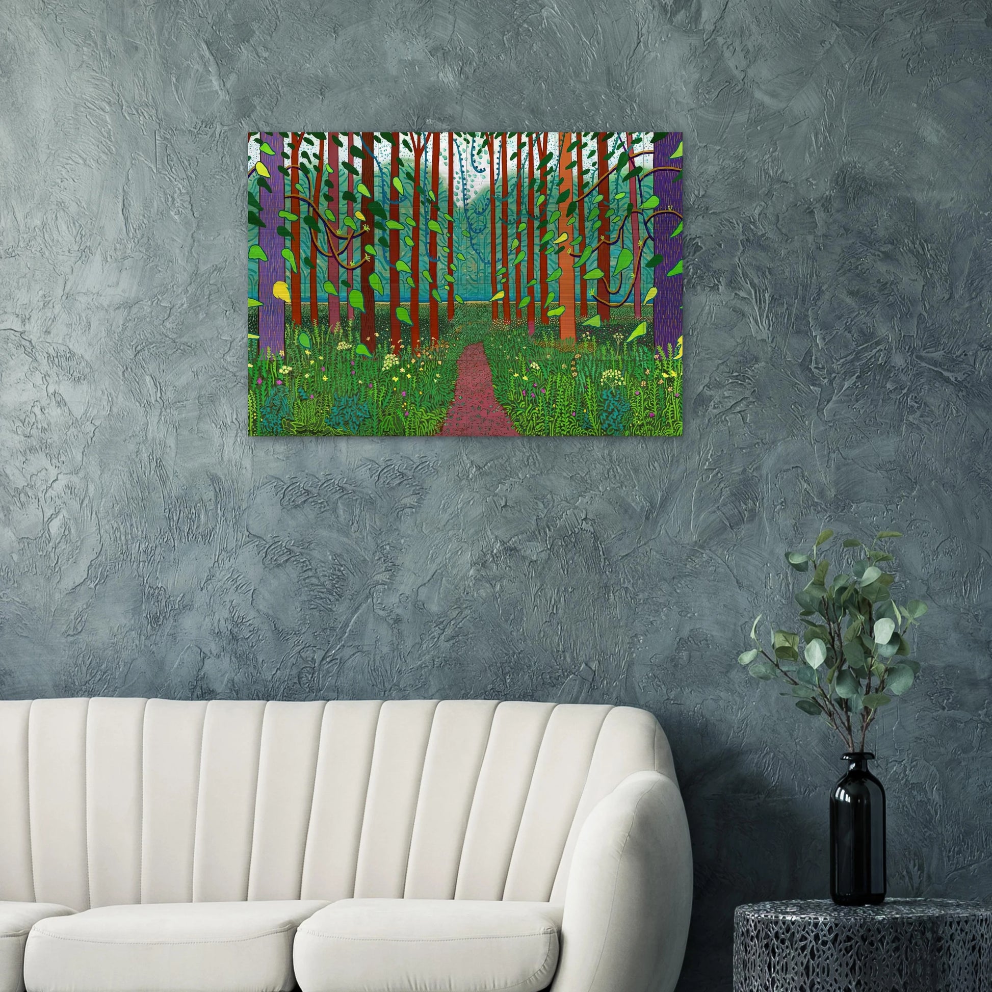 David Hockney - David Hockney Brushed Aluminum Print - 70x100 cm / 28x40 inches | David Hockney Aluminum Print | David Hockney Prints