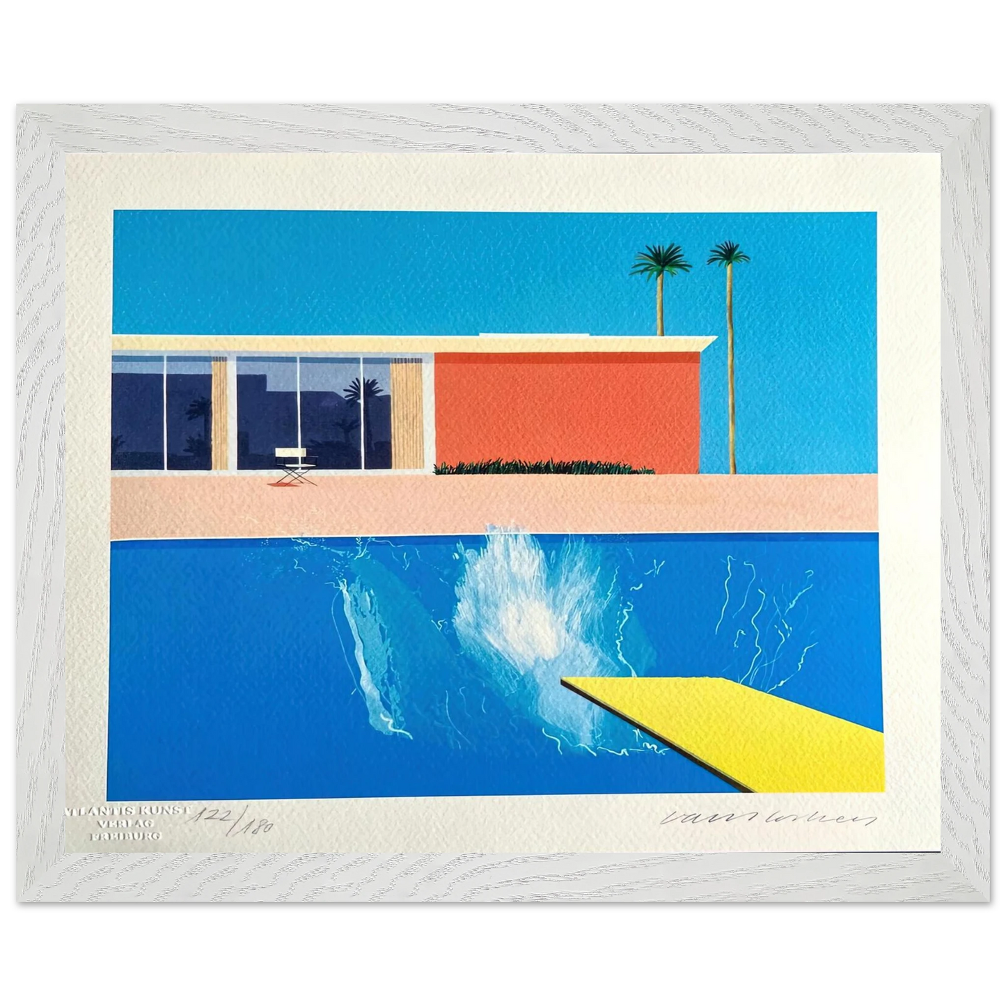 David Hockney - David Hockney Wall art - 70x100 cm / 28x40 inches - Premium Wooden Framed Poster With Fine Art Paper-canvas - Wood frame